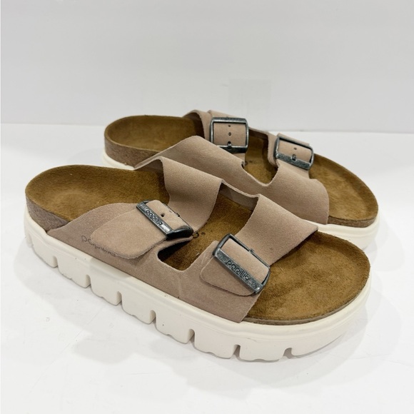 Papillio Shoes - Papillio by Birkenstock Arizona Chunky Suede Leather platform sandals